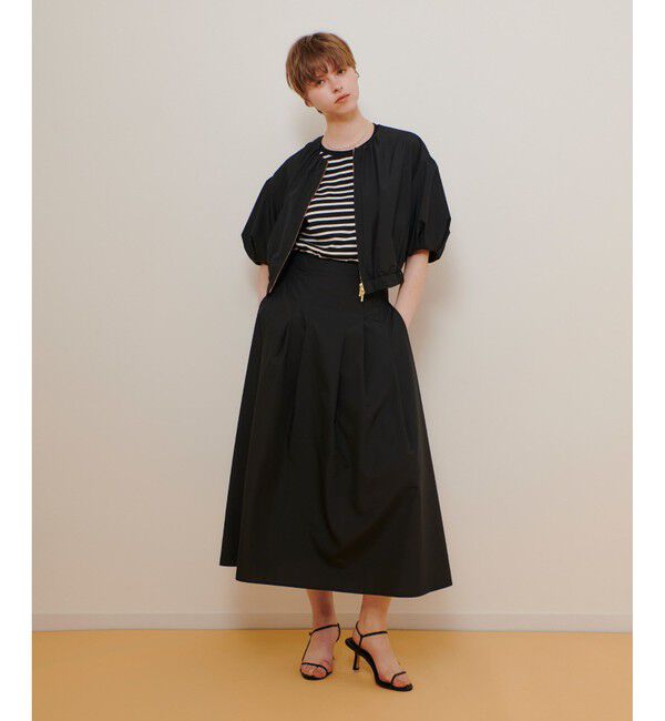 allureville「マットタフタアンイーブンタックスカート」|スカート|