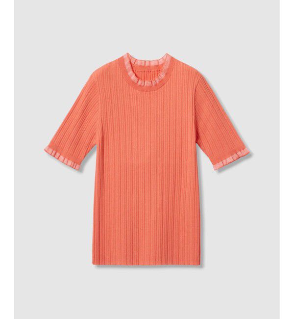 LOULOU WILLOUGHBY「【LOULOU WILLOUGHBY】ハーフチューブラーリブニット」|ニット・セーター|コーラル