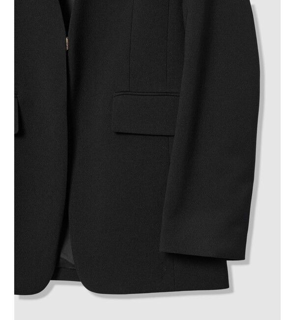 LOULOU WILLOUGHBY「【LOULOU WILLOUGHBY】ダブルクロスノーカラージャケット」|ノーカラージャケット|