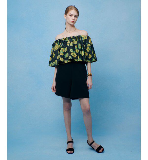 LOULOU WILLOUGHBY「WEB 一部店舗限定【LOULOU WILLOUGHBY】サンフラワープリントブラウス」|シャツ・ブラウス|