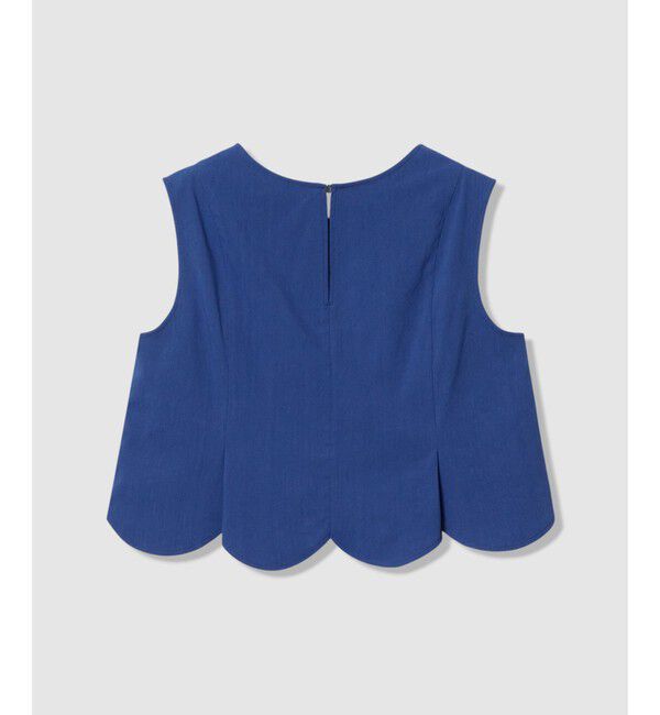 LOULOU WILLOUGHBY「【LOULOU WILLOUGHBY】コットンリネンスカラップヘムブラウス」|シャツ・ブラウス|