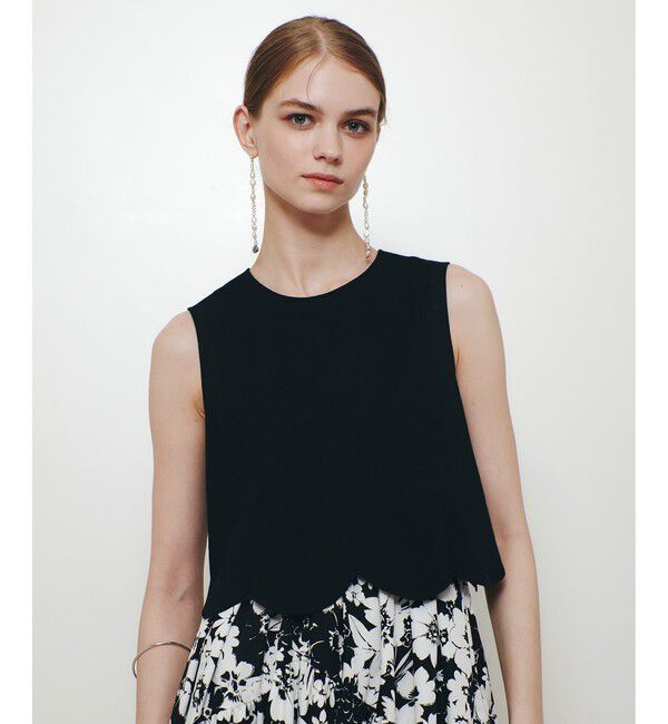 LOULOU WILLOUGHBY「【LOULOU WILLOUGHBY】コットンリネンスカラップヘムブラウス」|シャツ・ブラウス|