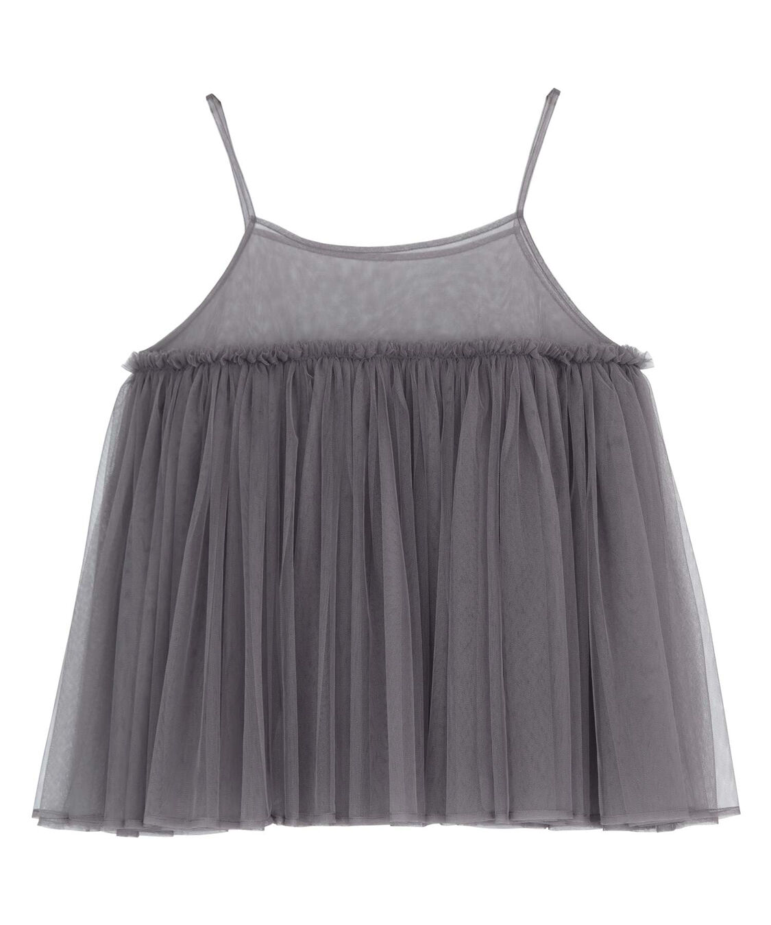 titivate「ボリュームチュールキャミソールトップス」|キャミソール|グレー
