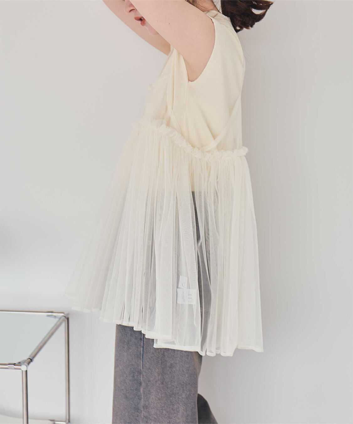 titivate「ボリュームチュールキャミソールトップス」|キャミソール|