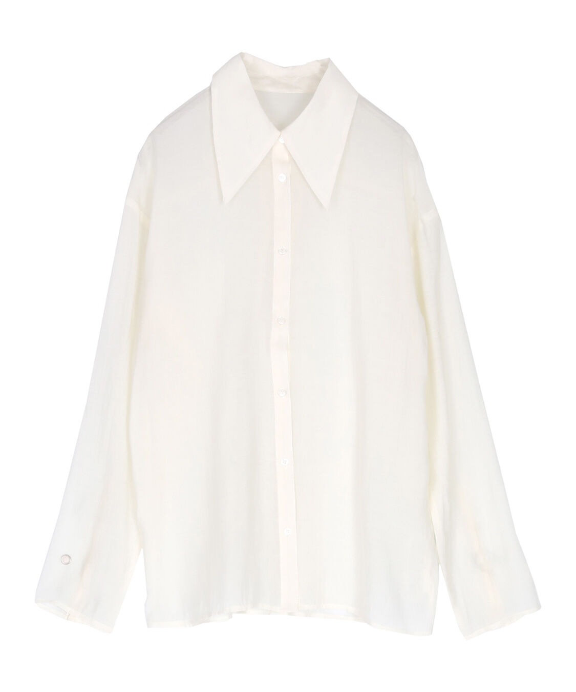 titivate「【さやかさんS/Sコラボ】デザイン襟シアーシャツ」|シャツ・ブラウス|