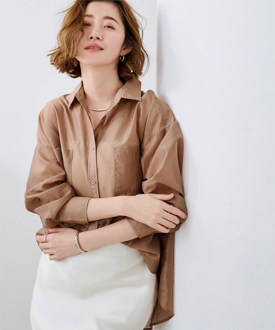 ur's「ダブルポケットシアーシャツ」|シャツ・ブラウス|