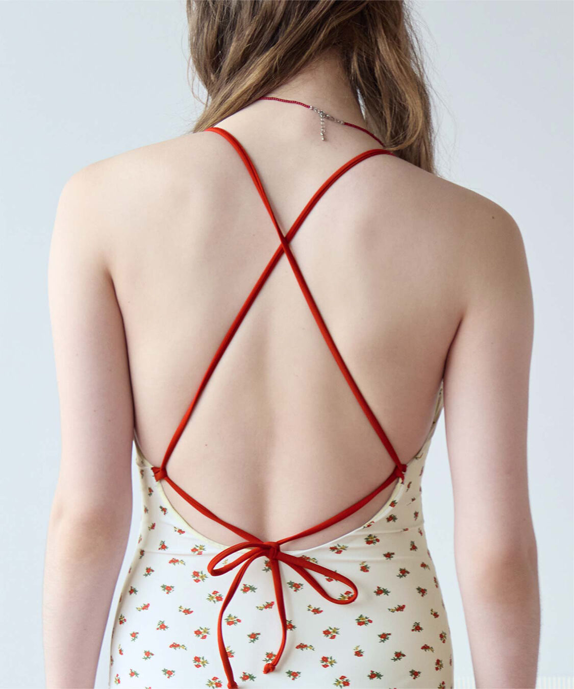 SEA DRESS「サイドギャザーバッククロスデザインワンピース/水着」|ビキニ|