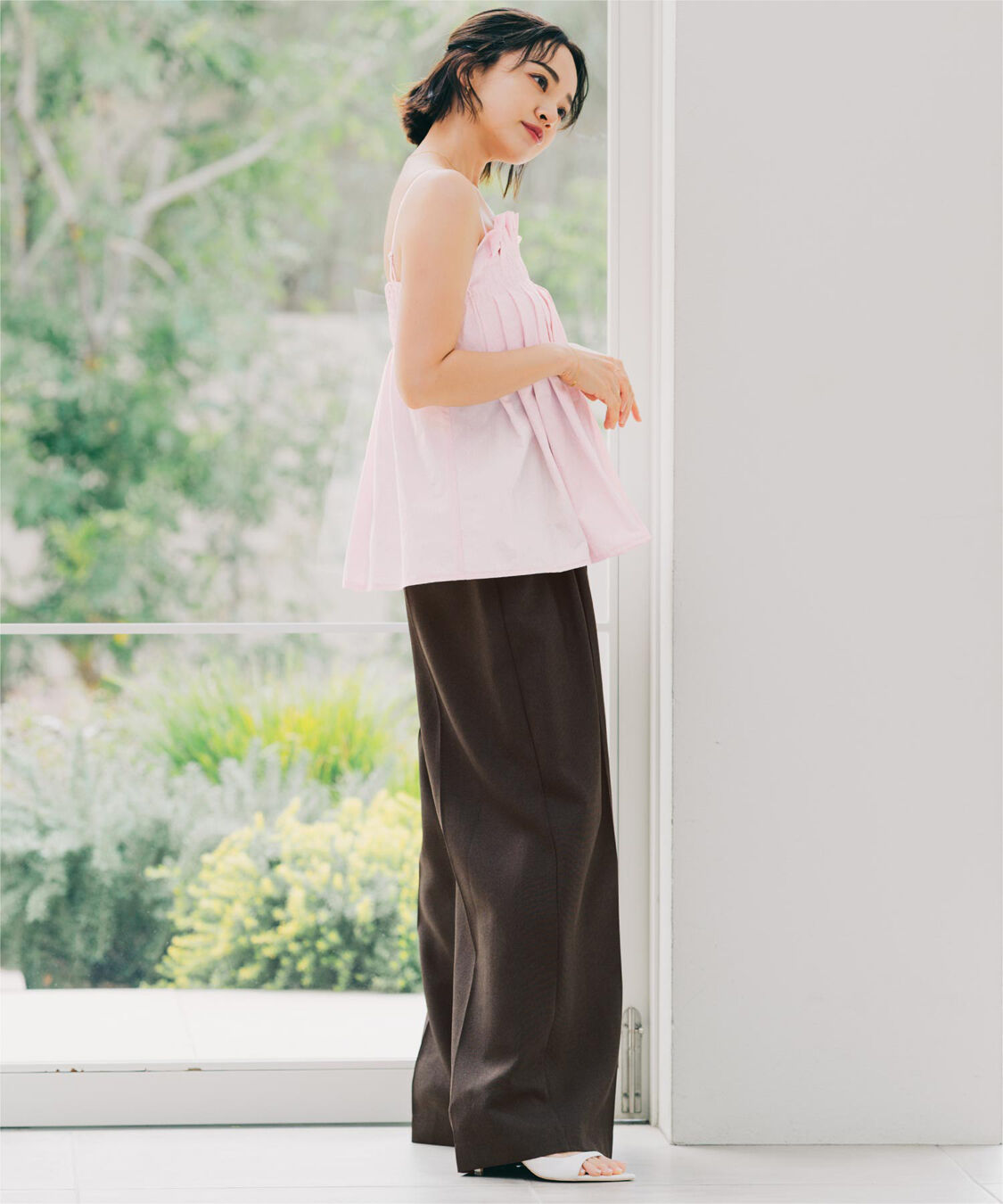 ur's「【春名亜美さんコラボアイテム】プリーツキャミソール」|キャミソール|