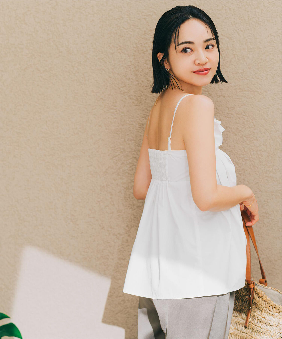 ur's「【春名亜美さんコラボアイテム】プリーツキャミソール」|キャミソール|