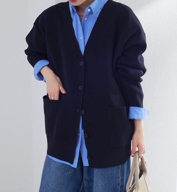  「【WEB限定/Du noir】スポンディッシュBIG Vネックカーディガン」|カーディガン|