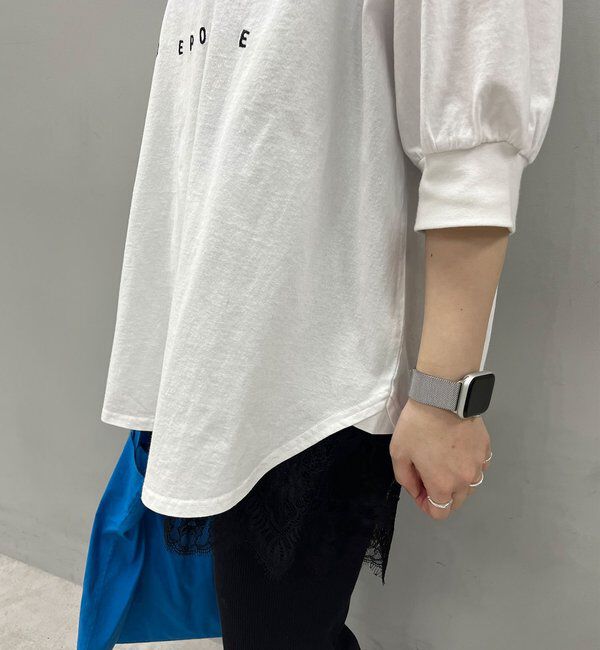  「【＠yns628企画】ロゴ刺繍&times;プリント チュニックTシャツ」|Tシャツ・カットソー|