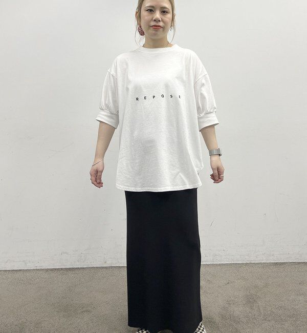  「【＠yns628企画】ロゴ刺繍&times;プリント チュニックTシャツ」|Tシャツ・カットソー|