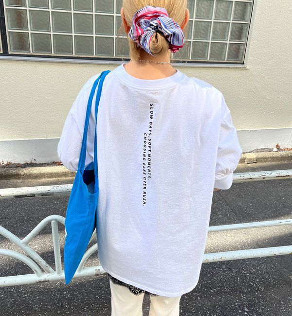  「【＠yns628企画】ロゴ刺繍&times;プリント チュニックTシャツ」|Tシャツ・カットソー|