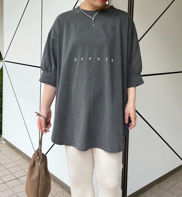  「【＠yns628企画】ロゴ刺繍&times;プリント チュニックTシャツ」|Tシャツ・カットソー|