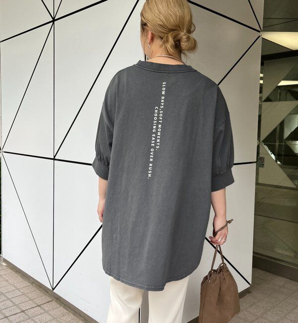  「【＠yns628企画】ロゴ刺繍&times;プリント チュニックTシャツ」|Tシャツ・カットソー|