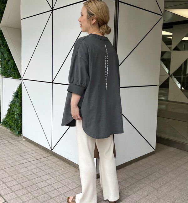  「【＠yns628企画】ロゴ刺繍&times;プリント チュニックTシャツ」|Tシャツ・カットソー|