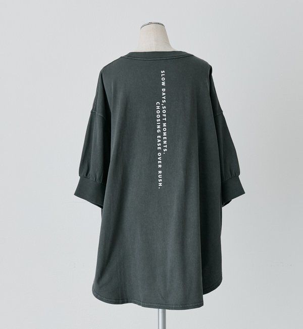  「【＠yns628企画】ロゴ刺繍&times;プリント チュニックTシャツ」|Tシャツ・カットソー|