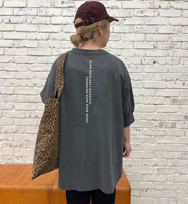  「【＠yns628企画】ロゴ刺繍&times;プリント チュニックTシャツ」|Tシャツ・カットソー|