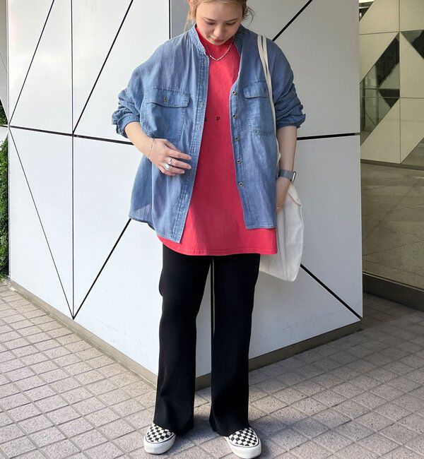  「【＠yns628企画】ロゴ刺繍&times;プリント チュニックTシャツ」|Tシャツ・カットソー|