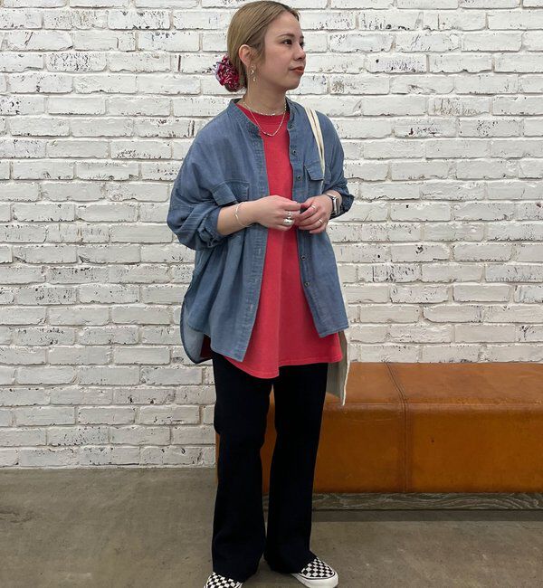  「【＠yns628企画】ロゴ刺繍&times;プリント チュニックTシャツ」|Tシャツ・カットソー|