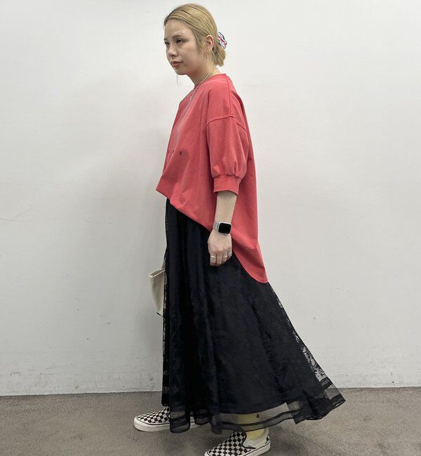  「【＠yns628企画】ロゴ刺繍&times;プリント チュニックTシャツ」|Tシャツ・カットソー|