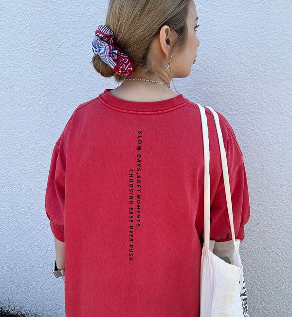  「【＠yns628企画】ロゴ刺繍&times;プリント チュニックTシャツ」|Tシャツ・カットソー|