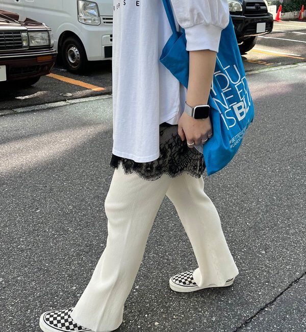  「【＠yns628企画】リブニット微フレアパンツ」|その他|