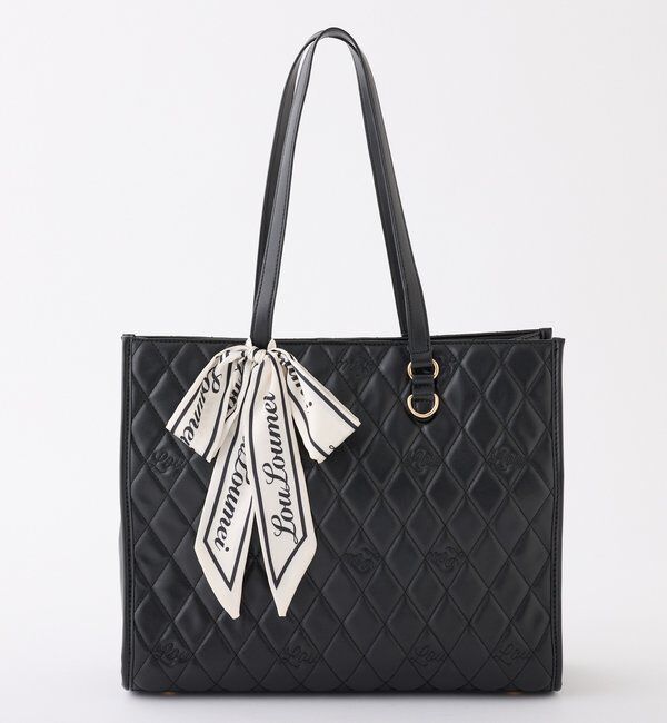  「【LouLoumei】スカーフ付きキルティングキャリーオントート/自立可能」|その他|