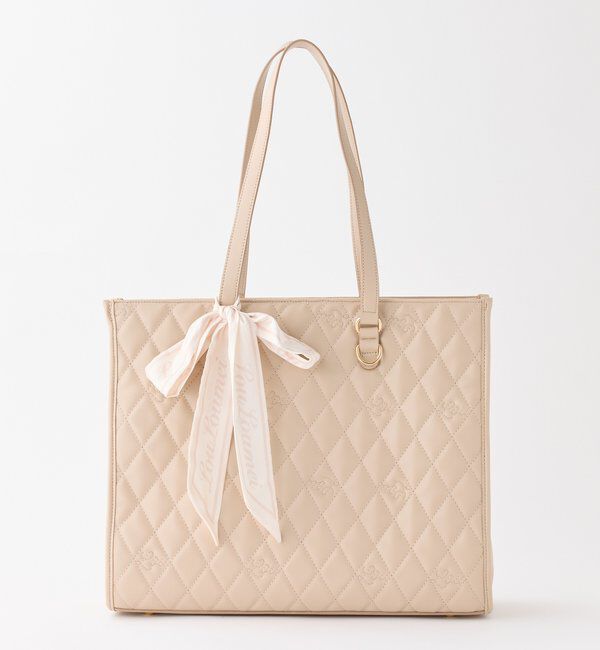  「【LouLoumei】スカーフ付きキルティングキャリーオントート/自立可能」|その他|