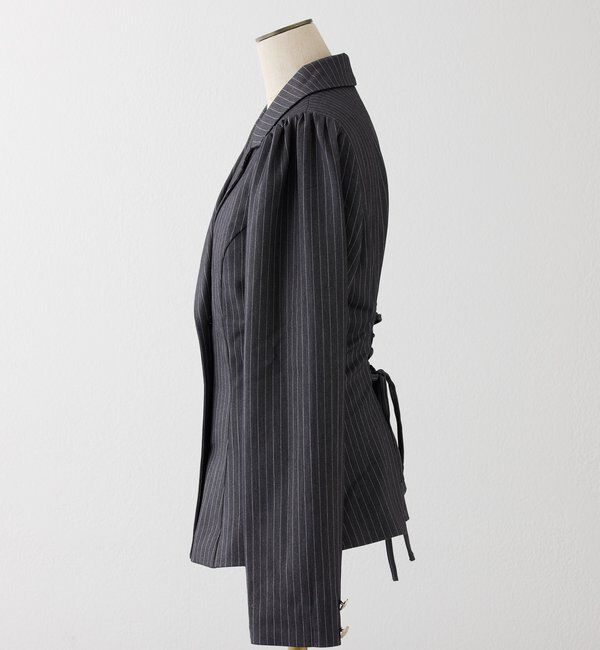  「後ろレースアップテーラードジャケット/SM展開」|ダウンベスト・ベスト|