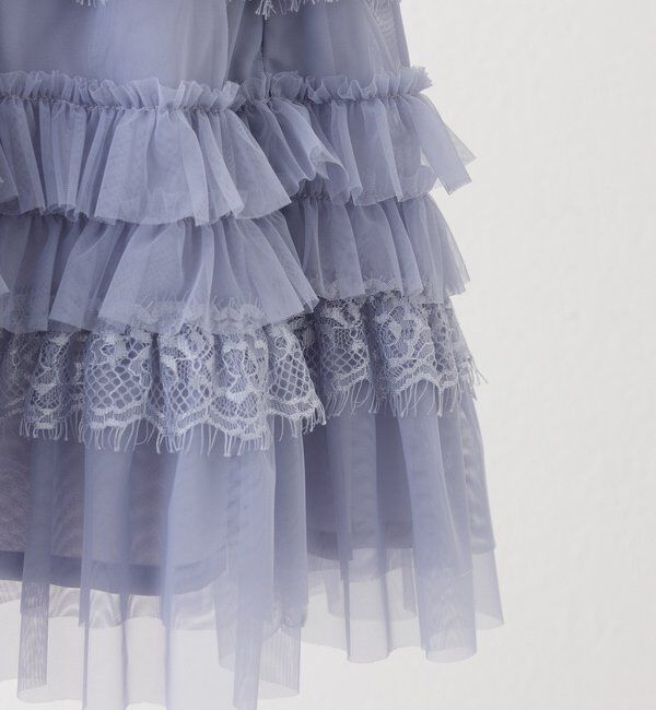  「【Tulle Collection】ティアードミニワンピース」|ワンピース|