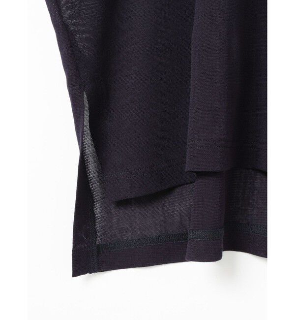 mizuiro ind「mizuiro ind メッシュロングスリーブワイドT」|Tシャツ・カットソー|