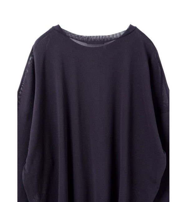 mizuiro ind「mizuiro ind メッシュロングスリーブワイドT」|Tシャツ・カットソー|