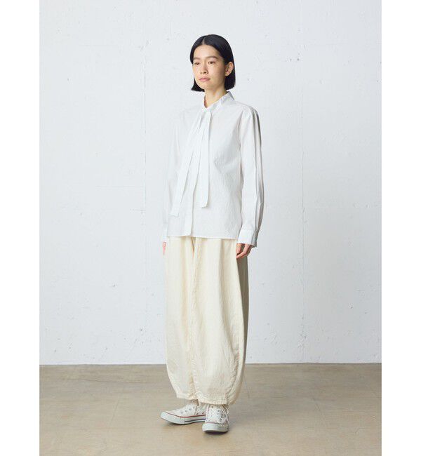 MidiUmi「MidiUmi タイネックシャツ」|シャツ・ブラウス|