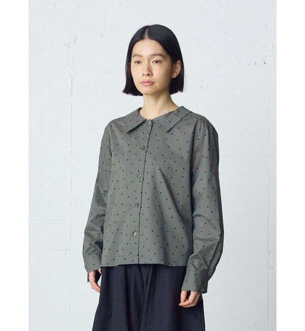 MidiUmi「MidiUmi フラットカラードットシャツ」|シャツ・ブラウス|