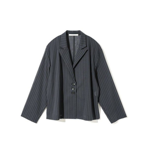 MIDIUMISOLID「MIDIUMISOLID for Ladies シアーテーラードシャツジャケット」|テーラードジャケット|