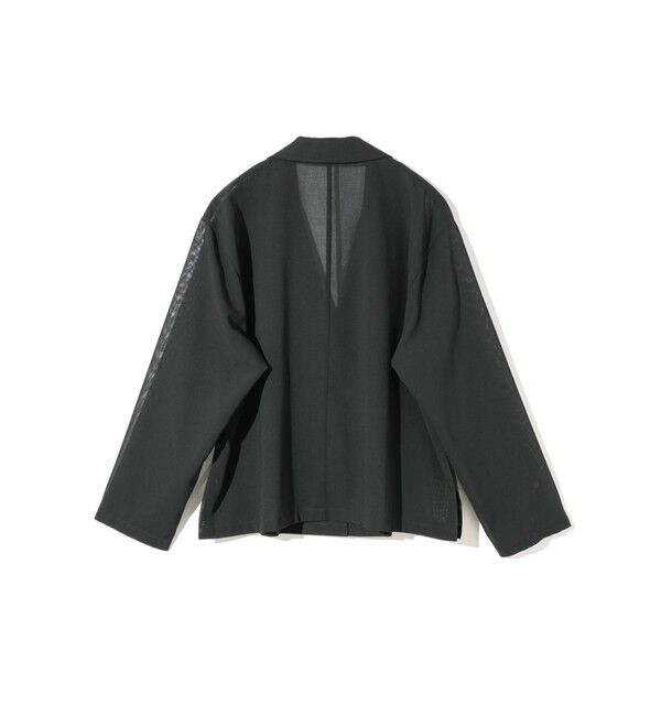 MIDIUMISOLID「MIDIUMISOLID for Ladies シアーテーラードシャツジャケット」|テーラードジャケット|