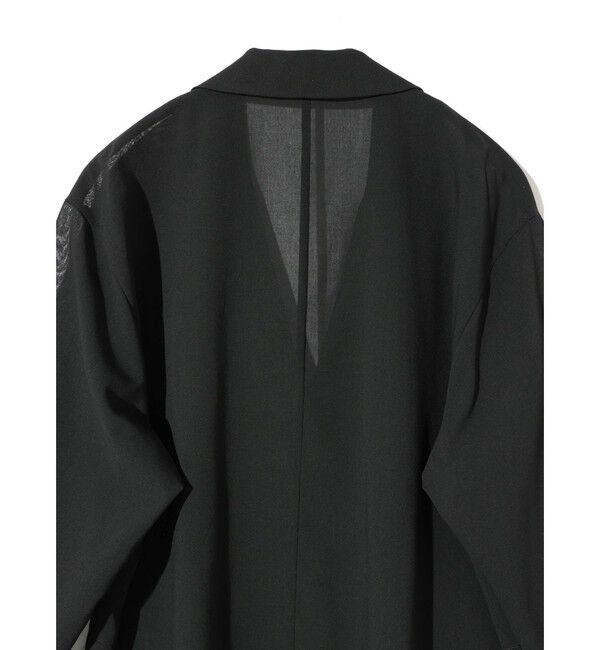 MIDIUMISOLID「MIDIUMISOLID for Ladies シアーテーラードシャツジャケット」|テーラードジャケット|