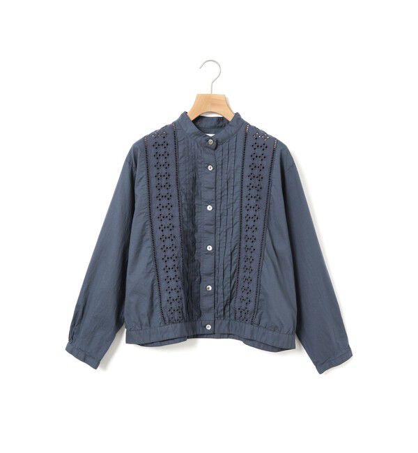 MidiUmi「MidiUmi レースジャケットシャツ」|シャツ・ブラウス|ネイビー