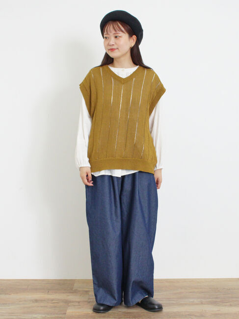 Samansa Mos2「テープヤーン前後2WAYベスト」|ダウンベスト・ベスト|