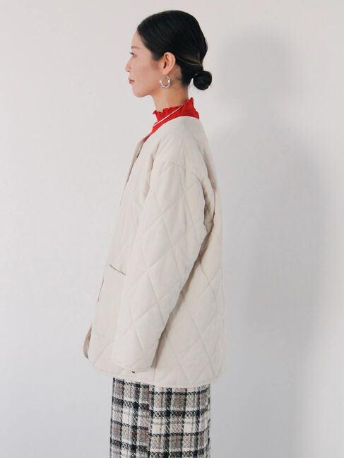 Samansa Mos2 blue「キルトミドルコート」|その他|