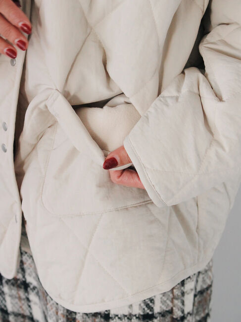 Samansa Mos2 blue「キルトミドルコート」|その他|