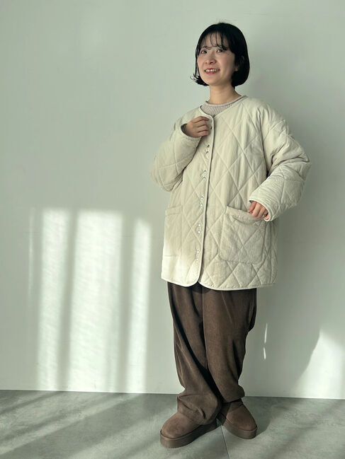 Samansa Mos2 blue「キルトミドルコート」|その他|