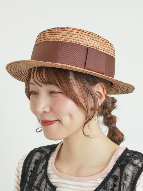 Samansa Mos2「リボン付きカンカン帽」|その他|