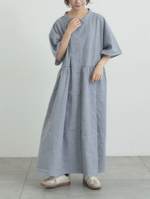 Samansa Mos2「《新色追加》ちび襟シャツワンピース【WEB限定】」|ワンピース|