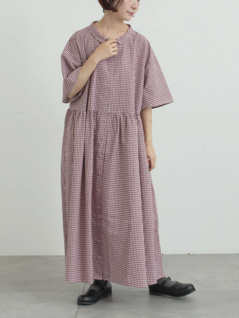 Samansa Mos2「《新色追加》ちび襟シャツワンピース【WEB限定】」|ワンピース|