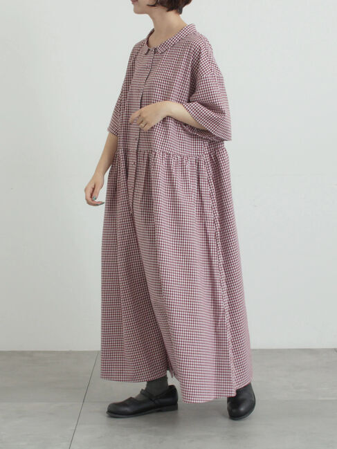 Samansa Mos2「《新色追加》ちび襟シャツワンピース【WEB限定】」|ワンピース|