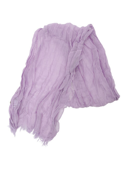 Samansa Mos2「【UVカット】麻綿シワ加工ストール」|その他|ラベンダー