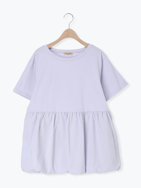 Samansa Mos2「【多機能】バルーンコンビカットソー」|Tシャツ・カットソー|ラベンダー
