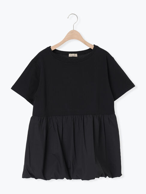 Samansa Mos2「【多機能】バルーンコンビカットソー」|Tシャツ・カットソー|ブラック